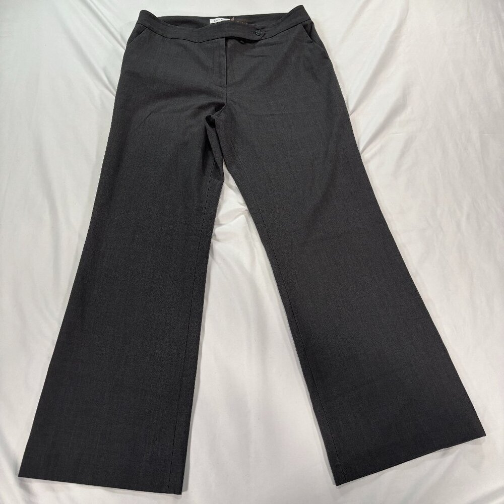 Calvin Klein Womens Classic Fit Gray Dress Pants Size 14                  Lot G